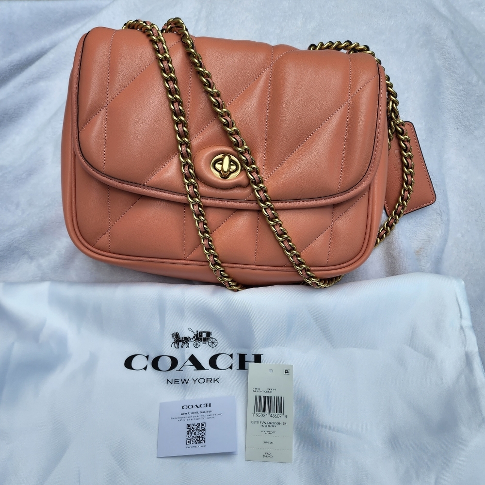 NEW Coach Pillow Madison Shoulder Bag with Quilting